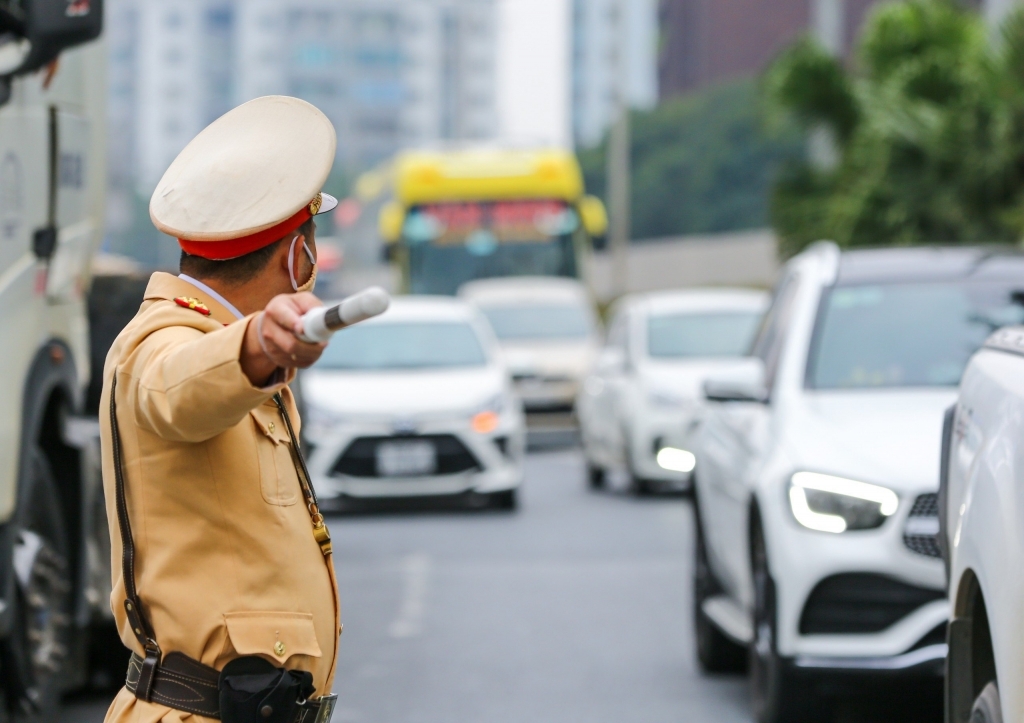 Công an TP Hà Nội tổ chức phân luồng giao thông phục vụ ‘’Ngày hội văn hóa vì hòa bình’’. Ảnh minh họa