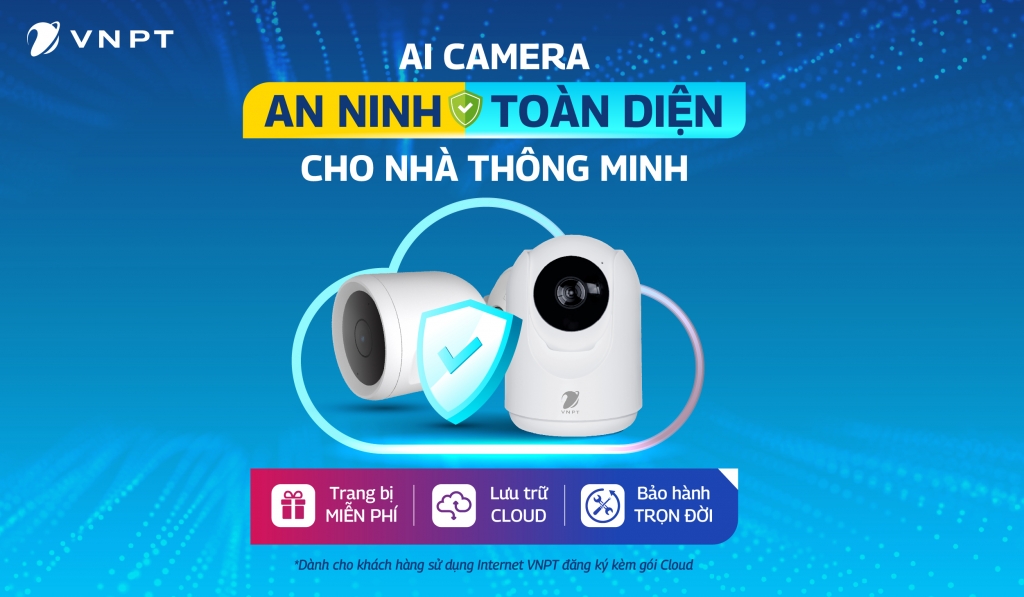 Trang bị Camera an ninh miễn phí khi đăng ký các gói cước lưu trữ Cloud của VNPT