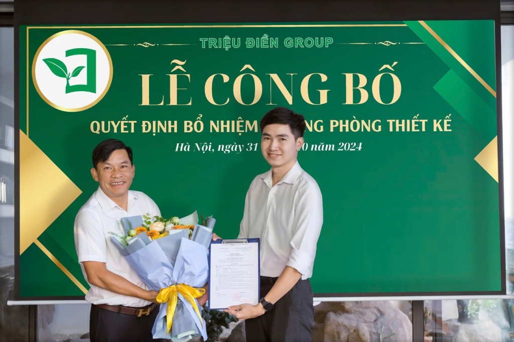 Ông Trần Thanh Tùng được bổ nhiệm làm Trưởng phòng Thiết kế.