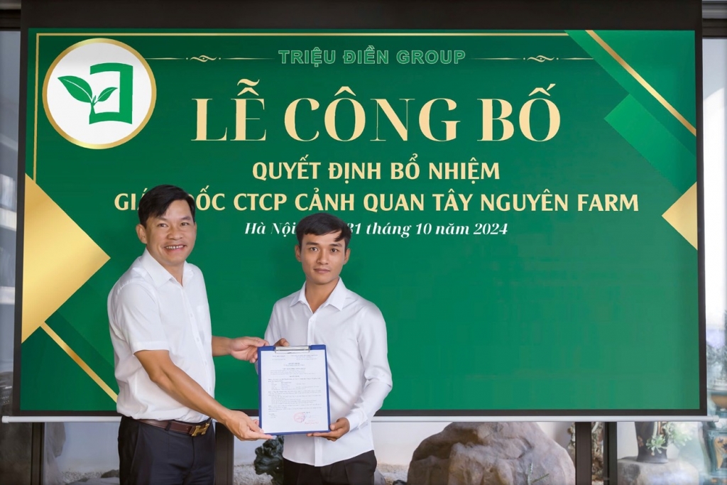 Ông Bùi Thanh Liêm được bổ nhiệm làm Giám đốc Công ty Cổ phần Cảnh quan Tây Nguyên Farm.