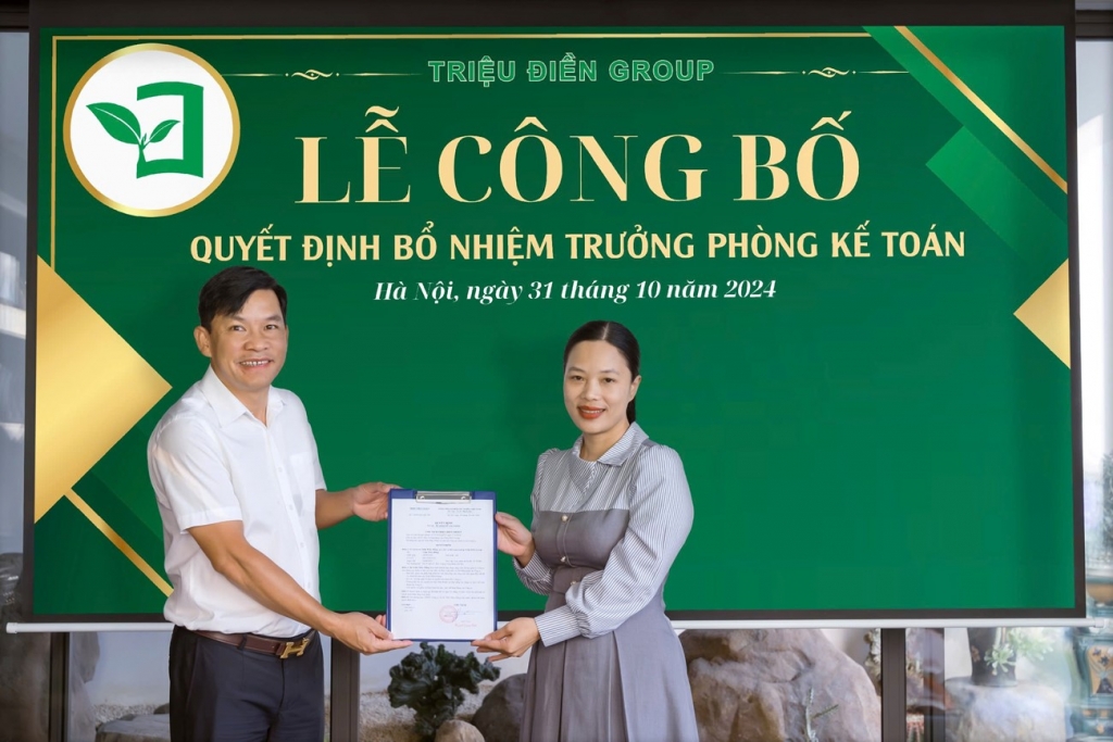 Bà Trần Thúy Hằng được bổ nhiệm làm Kế toán trưởng.