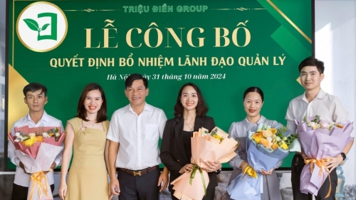 Công bố quyết định bổ nhiệm các chức danh lãnh đạo, quản lý tại Triệu Điền Group