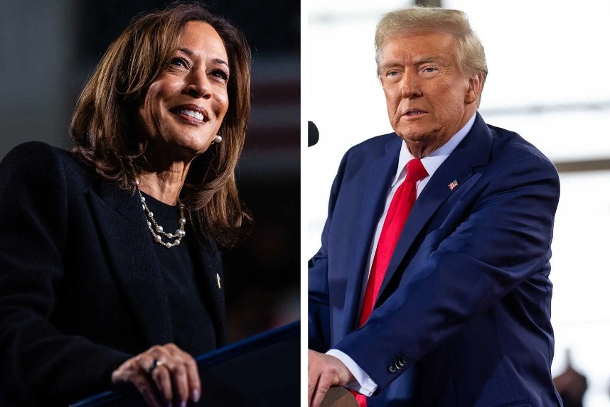 Phó Tổng thống Kamala Harris và cựu Tổng thống Donald Trump. Ảnh: NYT