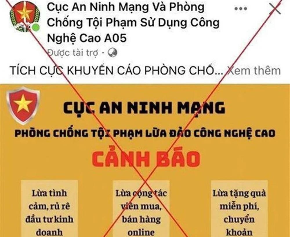 Công an TP Hải Phòng cảnh báo thủ đoạn giả mạo các Cục nghiệp vụ của Bộ Công an để lừa đảo. Ảnh: CQCA