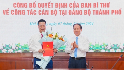 Chuẩn y ông Phạm Văn Thép tham gia Ban Thường vụ Thành ủy Hải Phòng