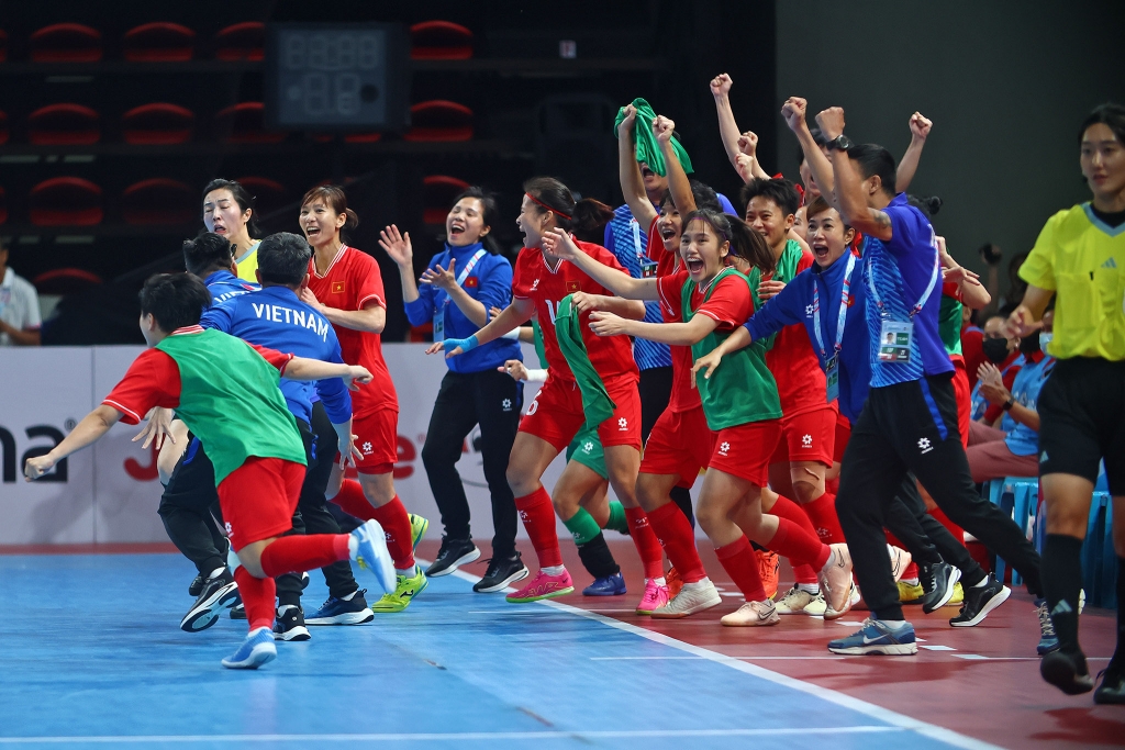 Đánh bại Thái Lan, đội tuyển futsal nữ Việt Nam giành chức vô địch Đông Nam Á 2024