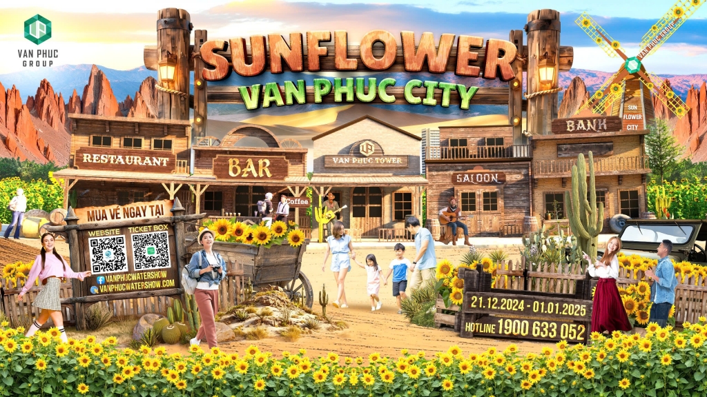 Lễ hội hoa hướng dương “SUNFLOWER CITY” tại Van Phuc City từ 21/12/2024 đến 01/01/2025.