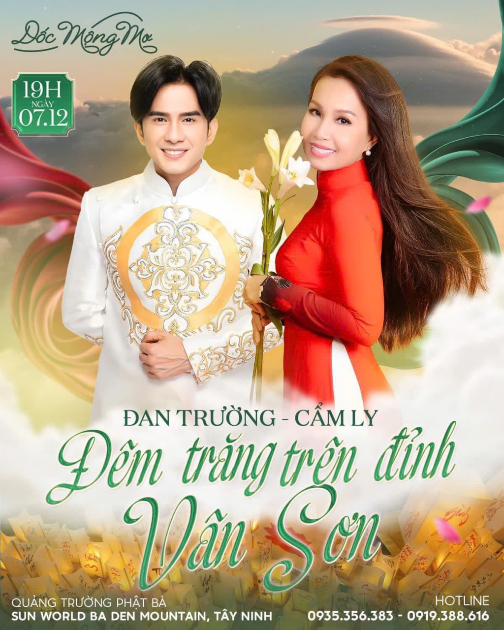 Chờ đón show diễn của Đan Trường và Cẩm Ly tại núi Bà Đen vào ngày 7/12