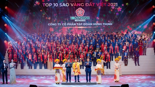 Tập đoàn Hưng Thịnh lần đầu tiên nhận giải thưởng Top 10 Sao Vàng đất Việt 2021