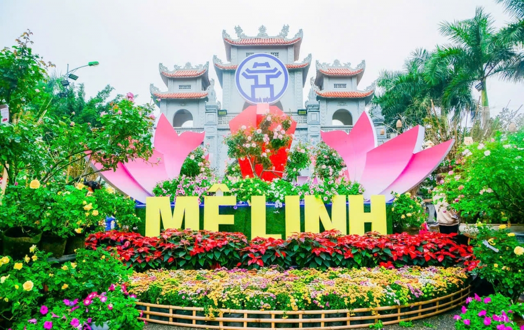 Lễ hội hoa lớn nhất miền Bắc với chủ đề “Mê Linh rực rỡ sắc hoa”