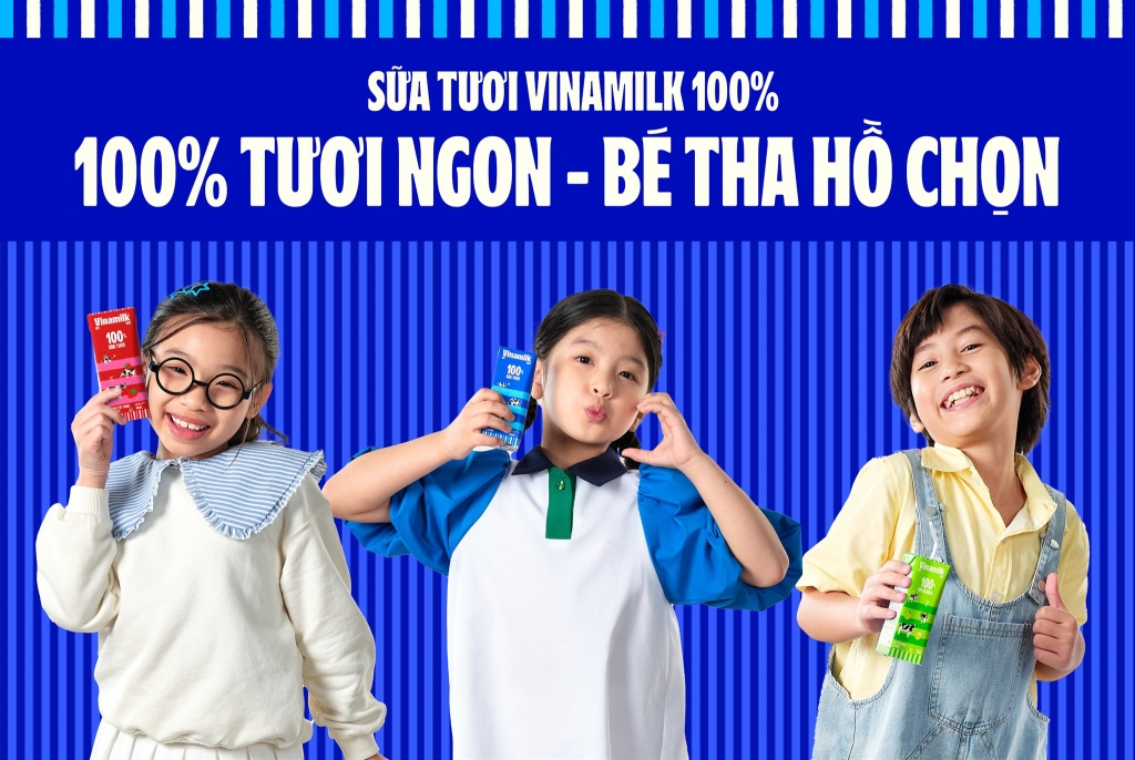 Chiến dịch truyền thông “Sữa tươi Vinamilk 100% - Vắt mỗi ngày, tươi mỗi ngày” theo nhận diện mới.    Ảnh 6B: Cuộc thi song ca mẹ và bé “Tươi mỗi ngày” trên nền tảng Tik Tok với gần 37 triệu lượt view