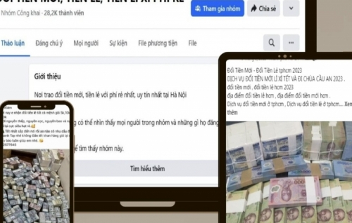 Dịch vụ đổi tiền lì xì trên mạng xã hội: tiềm ẩn nhiều rủi ro
