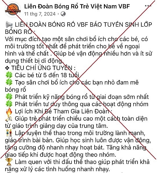 Một phụ nữ ở quận Cầu Giấy bị lừa hơn 1 tỷ đồng khi đăng ký học bóng rổ cho con