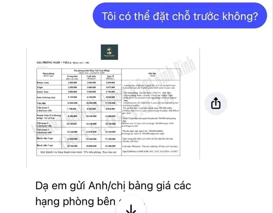 Đối tượng sử dụng Fanpage giảo mạo để giao dịch. Ảnh: CQCA