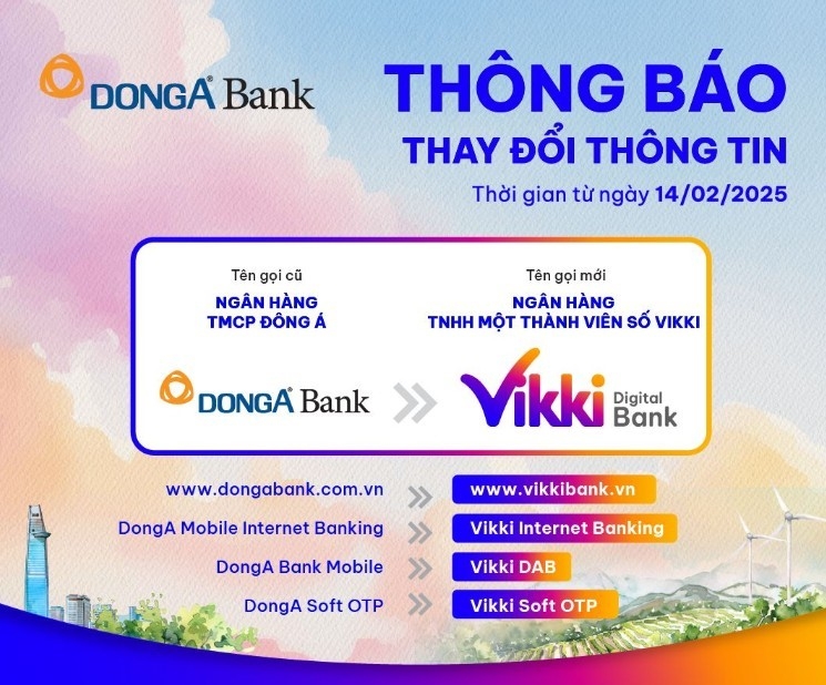 DongA Bank chính thức đổi tên thành Ngân hàng Số Vikki