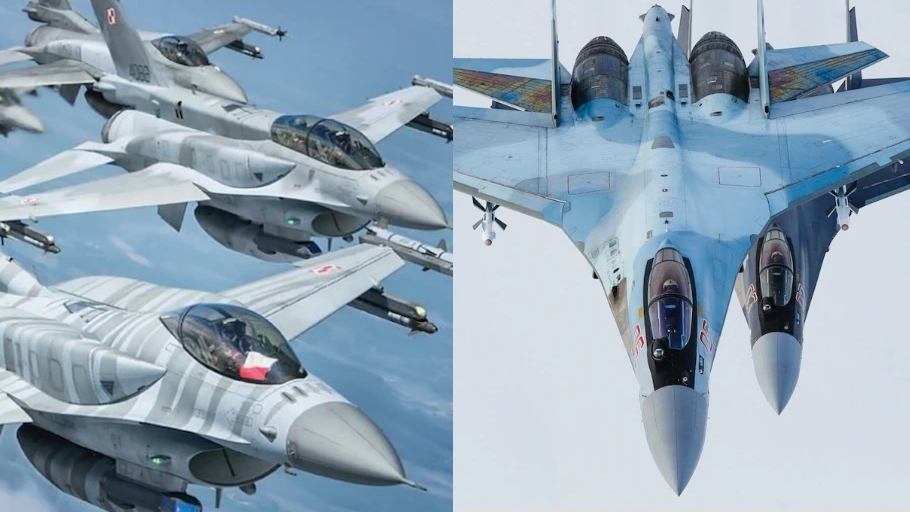 Không chiến tầm xa giữa F-16 của Ukraine và Su-35S của Nga lần đầu diễn ra