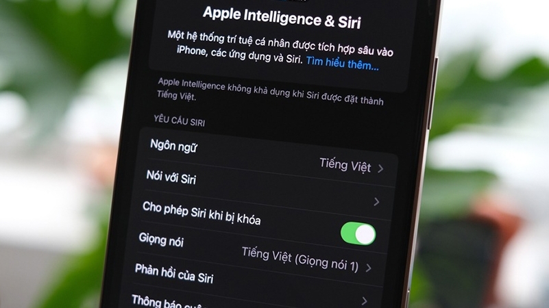 Ứng dụng Siri chính thức hỗ trợ tiếng Việt