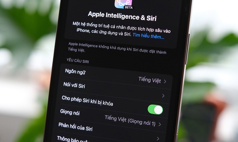 Ứng dụng Siri chính thức hỗ trợ tiếng Việt