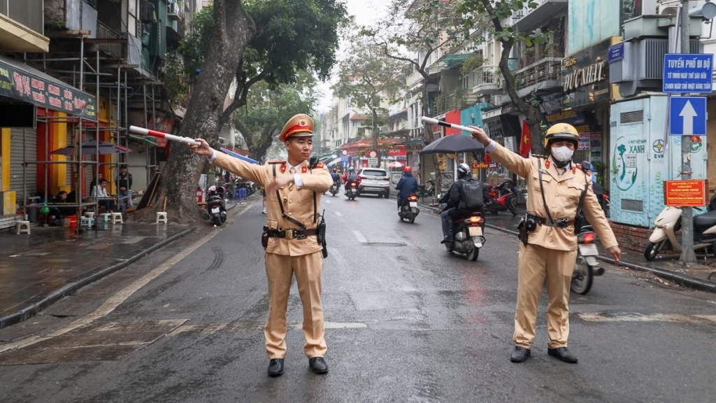 Công an TP Hà Nội thông báo tổ chức giao thông trên địa bàn quận Hoàn Kiếm