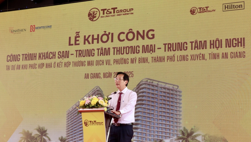 Ông Lê Văn Phước, Phó Chủ tịch Thường trực UBND tỉnh An Giang phát biểu tại sự kiện