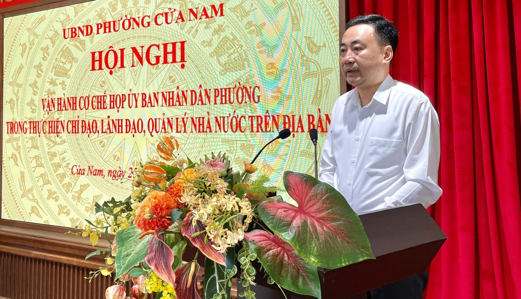 UBND phường Cửa Nam (mới) họp thử nghiệm phiên thứ nhất nhiệm kỳ 2021 -2026: triển khai nhiệm vụ mới với quyết tâm cao
