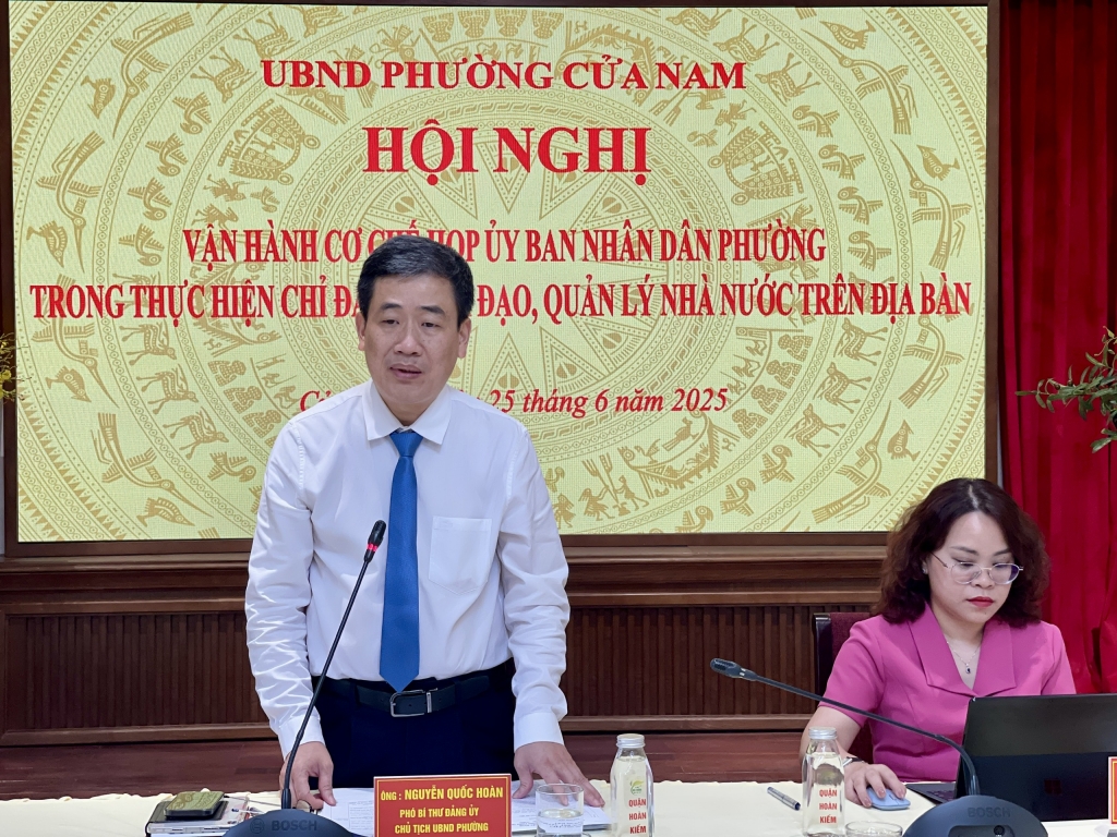 UBND phường Cửa Nam (mới) họp thử nghiệm phiên thứ nhất nhiệm kỳ 2021 -2026: triển khai nhiệm vụ mới với quyết tâm cao