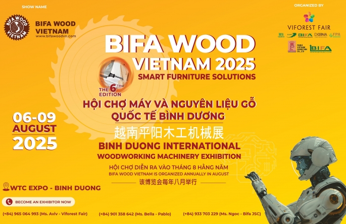 Hơn 1.000 gian hàng trong nước và quốc tế tham dự BIFA WOOD VIỆT NAM 2025