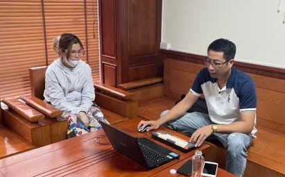 Cơ quan Công an làm việc với đối tượng Quách Thị Thương Cơ quan Công an làm việc với đối tượng Quách Thị Thương