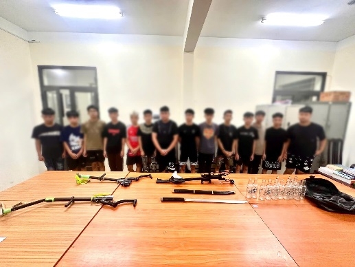 Các đối tượng bị bắt giữ. Ảnh: CQCA