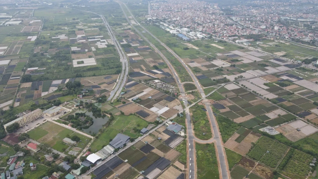 Công trường Dự án Vành đai 4 - Vùng Thủ đô. Ảnh: Phạm Công