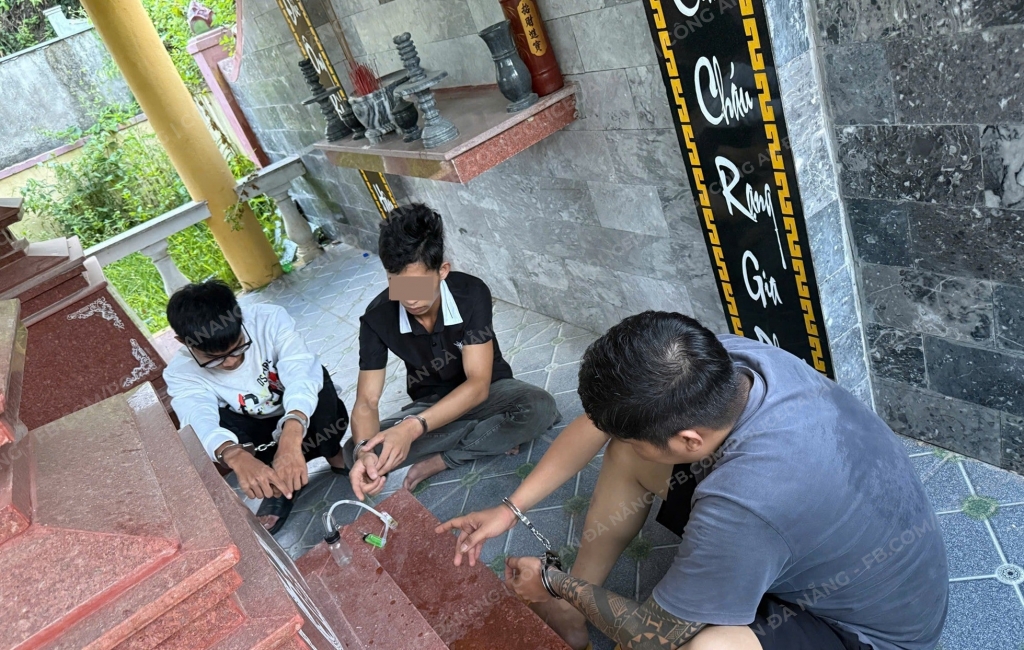 3 đối tượng thời điểm bị bắt quả tang