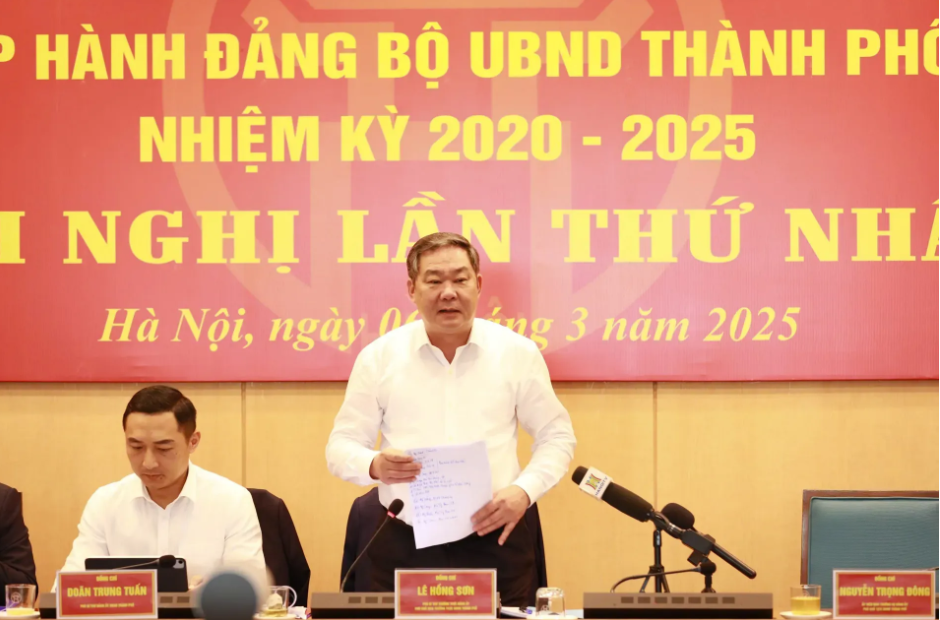Ban Chấp hành Đảng bộ UBND TP Hà Nội nhiệm kỳ 2020 - 2025 tổ chức hội nghị lần thứ nhất, ngày 6/3/2025.