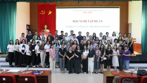 Sở Tư pháp Hà Nội tập huấn nghiệp vụ công tác hộ tịch cho cán bộ 126 xã phường