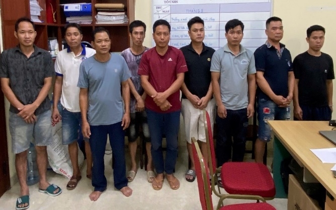 Các đối tượng bị bắt giữ. Ảnh: CQCA