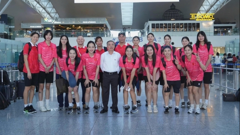Đội tuyển bóng chuyền nữ Việt Nam lên đường sang Thái Lan dự giải vô địch thế giới 2025