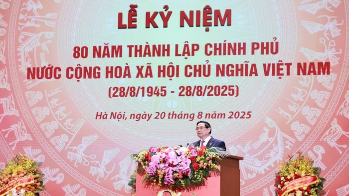 Diễn văn kỷ niệm 80 năm thành lập Chính phủ do Thủ tướng Phạm Minh Chính trình bày