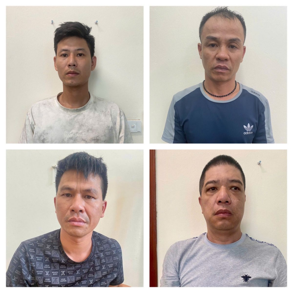 Các đối tượng bị bắt giữ. Ảnh: CQCA