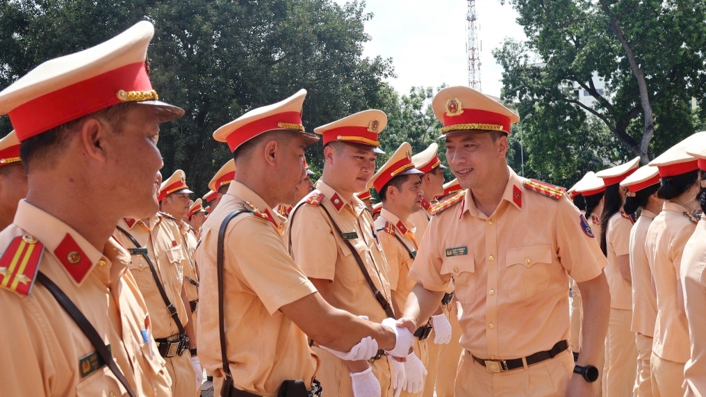 Tiếp nhận 600 cảnh sát giao thông phục vụ Lễ kỷ niệm 80 năm Cách mạng tháng Tám, Quốc khánh 2/9