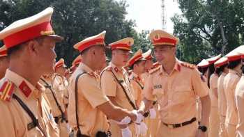 Tiếp nhận 600 cảnh sát giao thông phục vụ Lễ kỷ niệm 80 năm Cách mạng tháng Tám, Quốc khánh 2/9