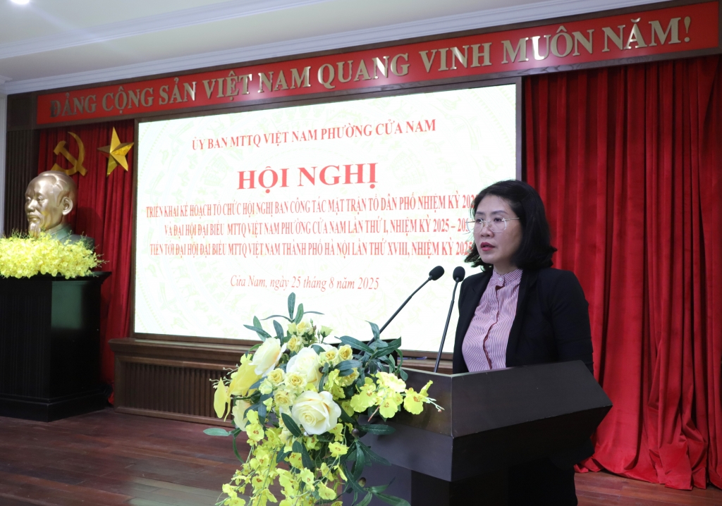 Phường Cửa Nam quán triệt chỉ đạo, chuẩn bị tổ chức Đại hội MTTQ Việt Nam các cấp nhiệm kỳ mới Phường Cửa Nam quán triệt chỉ đạo, chuẩn bị tổ chức Đại hội MTTQ Việt Nam các cấp nhiệm kỳ mới