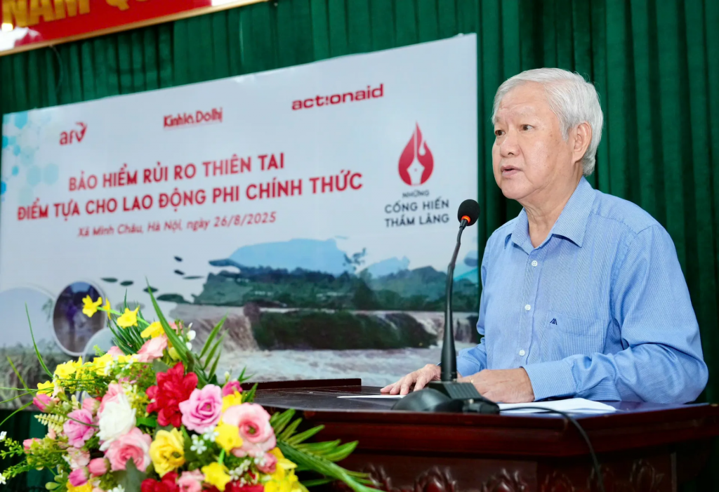 Ông Tạ Việt Anh - Chủ tịch Hội đồng Quản lý Quỹ Hỗ trợ chương trình, dự án an sinh xã hội Việt Nam (AFV), Phó Trưởng Ban tổ chức Chương trình truyền thông phát biểu khai mạc.