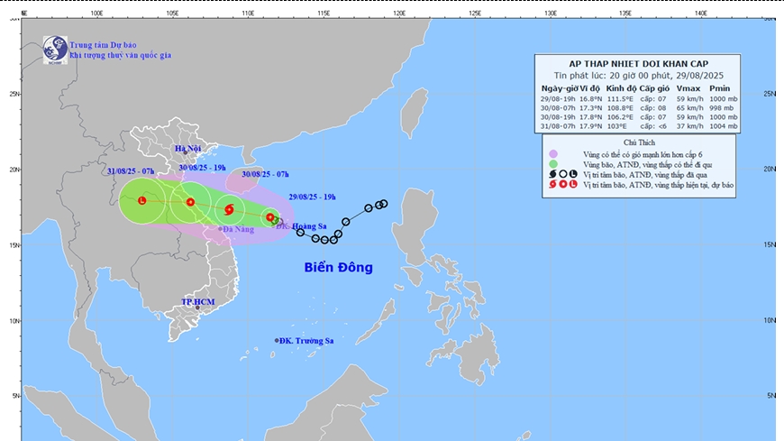 Áp thấp nhiệt đới trên biển Đông được dự báo mạnh lên thành bão