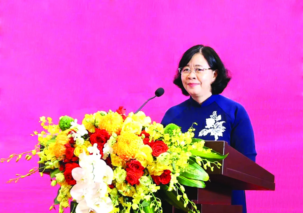 Ủy viên Bộ Chính trị, Bí thư Thành ủy, Trưởng đoàn đại biểu Quốc hội thành phố Hà Nội Bùi Thị Minh Hoài. Ảnh: Thanh Hải