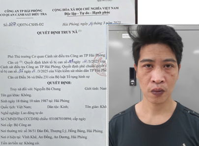 Ngày 03/9/2025 Nguyễn Bá Chung đến Đội 2 - Phòng Cảnh sát Hình đầu thú