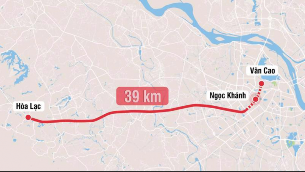 Hà Nội phê duyệt tuyến đường sắt đô thị số 5 Văn Cao – Hòa Lạc