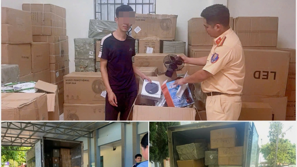 Hà Nội: phát hiện xe tải chở gần 2.000 sản phẩm điện gia dụng không rõ nguồn gốc