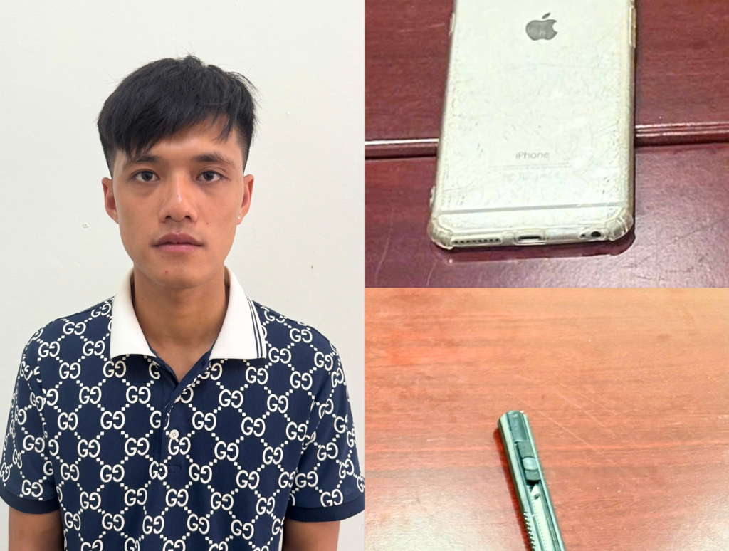 Đối tượng Đặng Bảo Quý bị bắt giữ cùng tang vật. Ảnh: CQCA