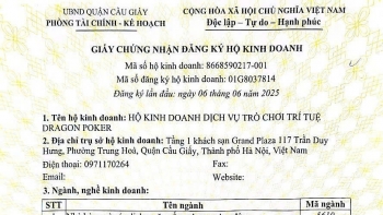 Cấp Giấy chứng nhận đăng ký HKD Dịch vụ trò chơi trí tuệ Dragon poker có 