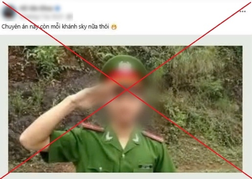 Hình ảnh đăng tải sai sự thật trên mạng xã hội. Ảnh: CQCA