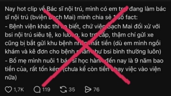 Xử lý người phụ nữ đăng tin sai sự thật về bác sĩ nội trú tại Bệnh viện Bạch Mai